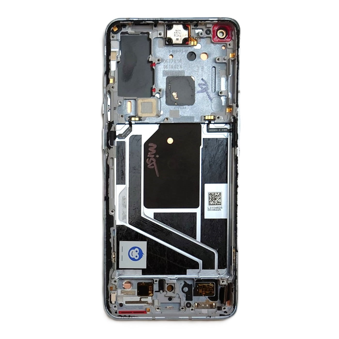 LCD SCREEN DISPLAY WITH FRAME OnePlus 9 PRO SILVER GREY - GRADE BC