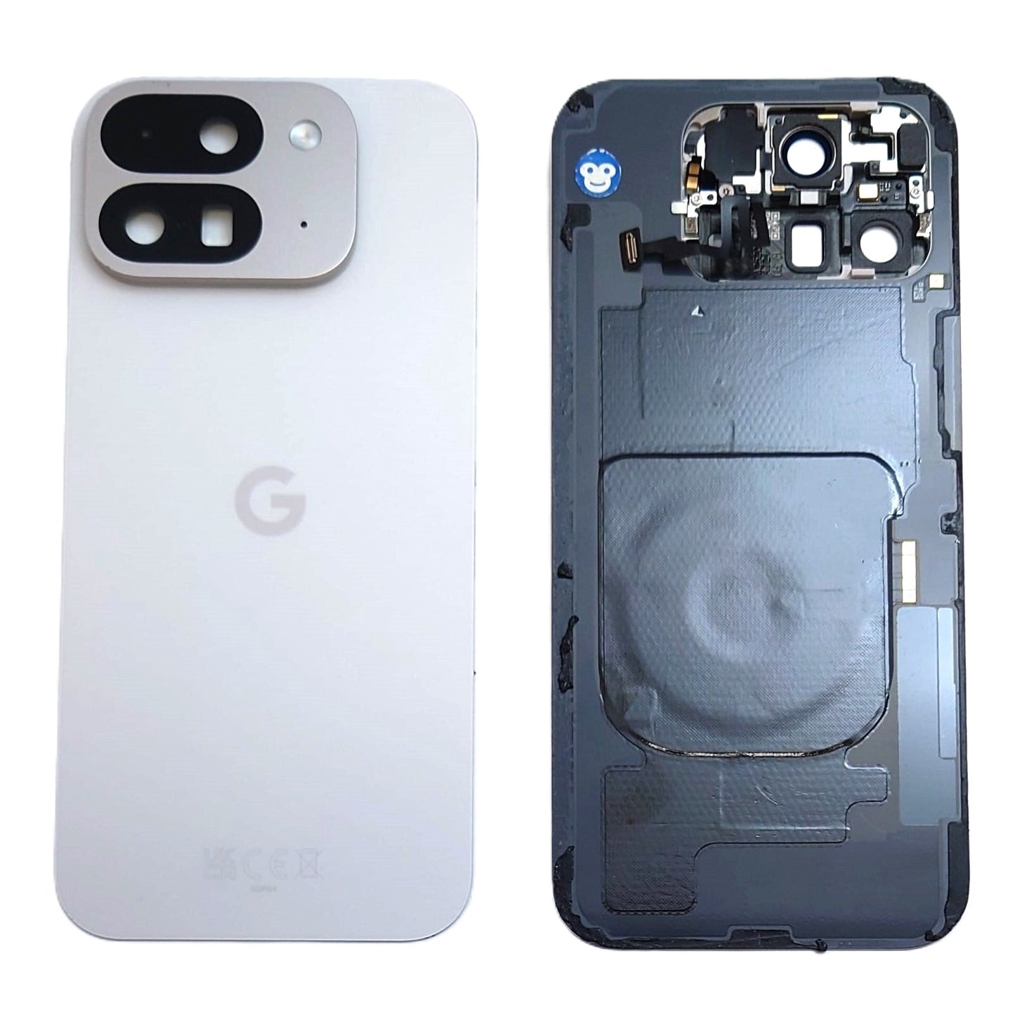 BACK COVER CHASSIS CAMERA LENS GOOGLE PIXEL 9 PRO FOLD PORCELIAN WHITE (CREAM) - GRADE AB