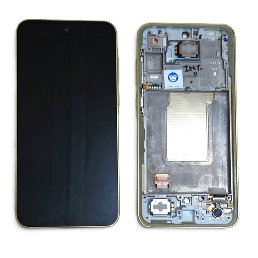 LCD Screen Display Samsung Galaxy A35 5G / A356 GREEN (LEMON) IN FRAME - GRADE AB