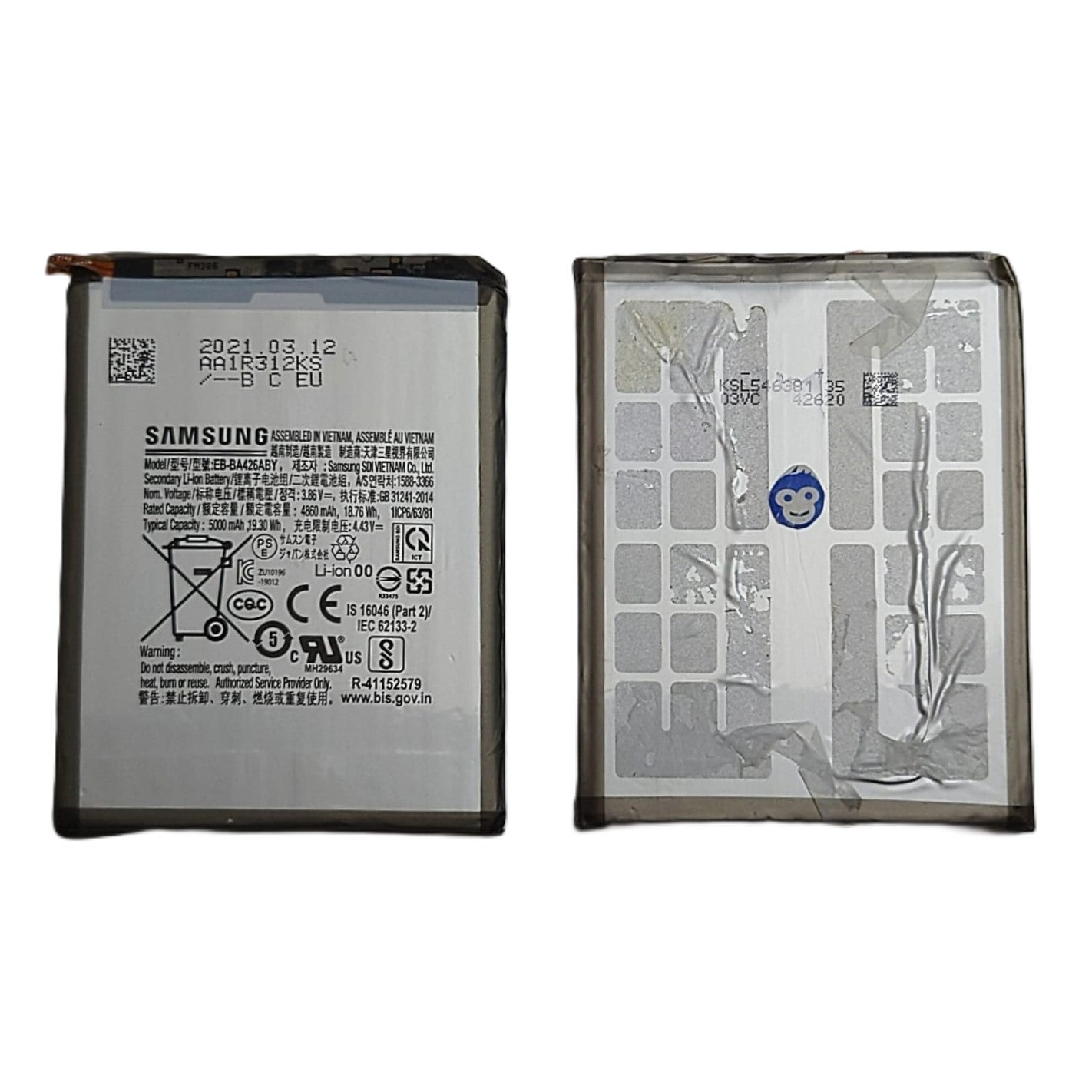 Internal Battery for Samsung A426  A42 5G / A326 A32 5G / A725 A72 4G / M225 M22 EB-BA426ABY - USED