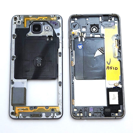 CHASSIS FRAME WITH PARTS AND CAMERA LENS SAMSUNG GALAXY A5 (2016) A510F BLACK - GRADE AB