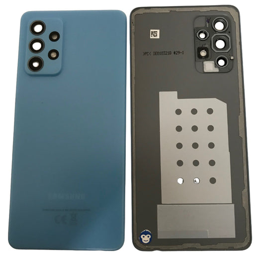 BACK BATTERY REAR COVER PANEL CAMERA LENS SAMSUNG GALAXY A52 4G A52 5G A525 A526 Blue - GRADE AB