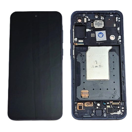 LCD Screen Display Samsung Galaxy A55 5G / A556 NAVY (BLACK) IN FRAME - GRADE AB
