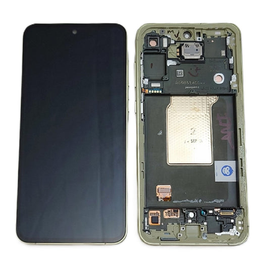 LCD Screen Display Samsung Galaxy A55 5G / A556 YELLOW (LEMON) IN FRAME - GRADE AB