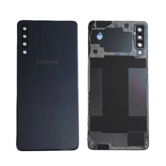 BACK BATTERY REAR COVER PANEL CAMERA LENS SAMSUNG GALAXY A750F A7 (2018) A750 BLACK - GRADE AB