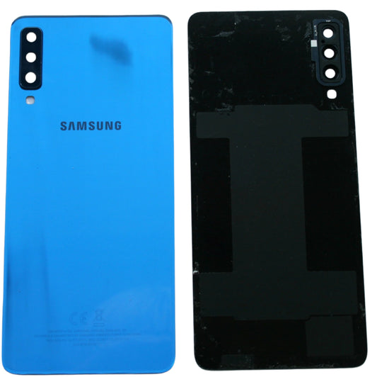 BACK BATTERY REAR COVER PANEL CAMERA LENS SAMSUNG GALAXY A750F A7 (2018) A750 BLUE - GRADE AB
