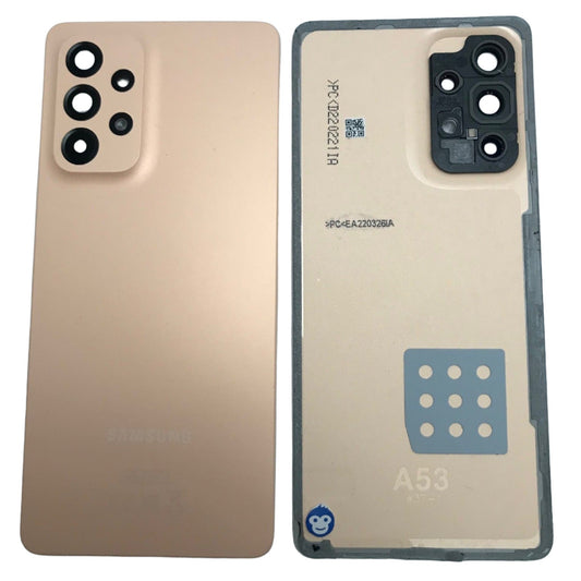 BACK BATTERY REAR COVER PANEL CAMERA LENS SAMSUNG GALAXY A53 5G A536 PEACH - GRADE AB