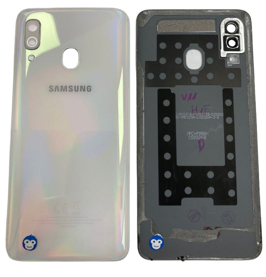 BACK BATTERY REAR COVER PANEL CAMERA LENS SAMSUNG GALAXY A405 A40 (2019) White -  GRADE AB
