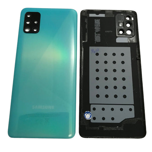 BACK BATTERY REAR COVER PANEL CAMERA LENS SAMSUNG GALAXY A51 A515 Blue - GRADE AB