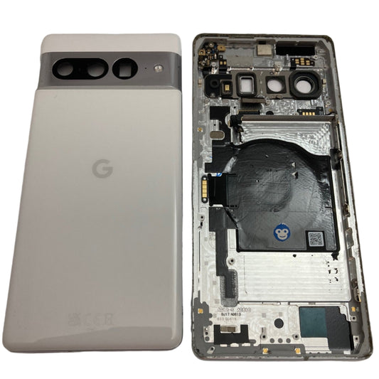 BACK HOUSING CHASSIS CAMERA LENS GOOGLE PIXEL 7 PRO Snow (WHITE) - GRADE AB