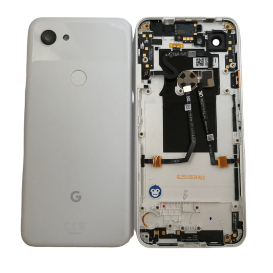 Back Battery back cover camera lens Google Pixel 3a WHITE - GRADE AB