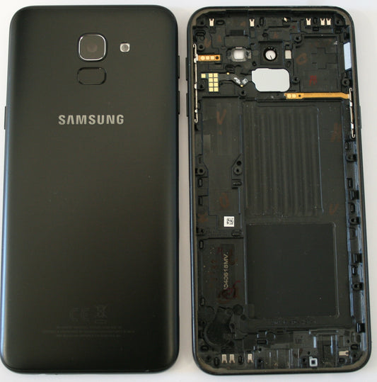 BACK BATTERY REAR COVER CAMERA LENS SAMSUNG GALAXY J6 (2018) J600  BLACK - GRADE AB