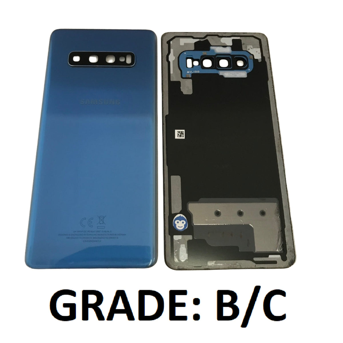 Back Battery Cover Lens Samsung Galaxy S10 Plus G975 Prism Blue - GRADE BC