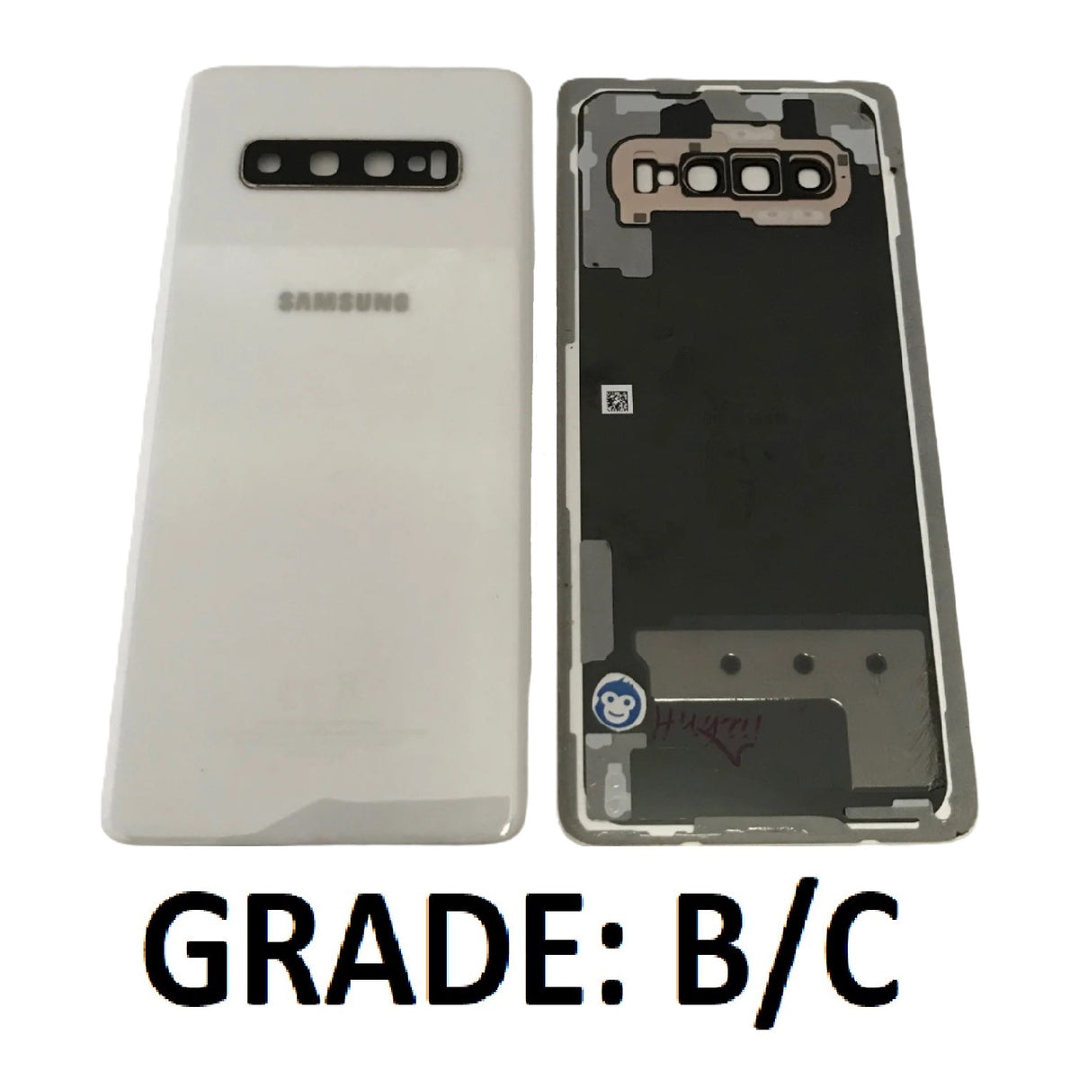 Back Battery Cover Lens Samsung Galaxy S10 Plus G975 Prism White - GRADE BC