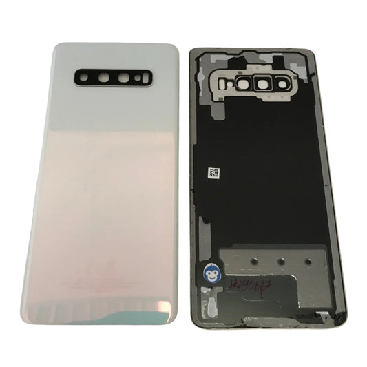 Back Battery Cover Lens Samsung Galaxy S10 G975 Prism White - GRADE AB