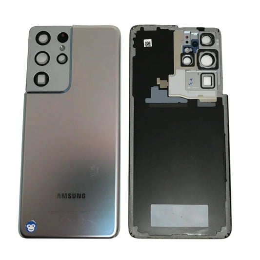 BACK BATTERY REAR COVER PANEL CAMERA LENS SAMSUNG GALAXY S21 ULTRA 5G G998 SILVER   - GRADE AB