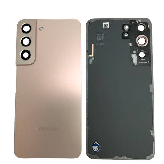 BACK BATTERY REAR COVER PANEL CAMERA LENS SAMSUNG GALAXY S22 S901 PINK GOLD - GRADE AB