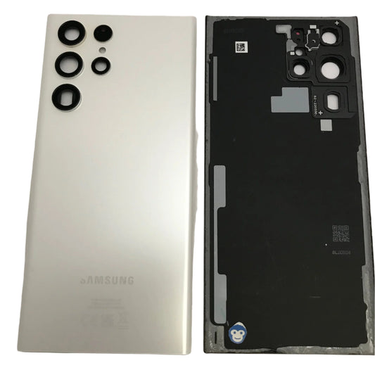 BACK BATTERY REAR COVER PANEL CAMERA LENS SAMSUNG GALAXY S22 ULTRA S908 WHITE - GRADE AB