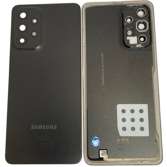 BACK BATTERY REAR COVER PANEL CAMERA LENS SAMSUNG GALAXY A33 5G A336 BLACK - GRADE AB