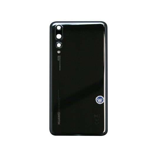 Huawei P20 Pro Rear Back Glass Battery Cover in Black with Camera Lens - GRADE AB