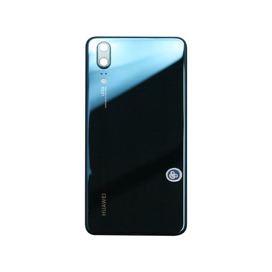 Huawei P20 Rear Back Glass Battery Cover in Blue with Camera Lens - GRADE AB