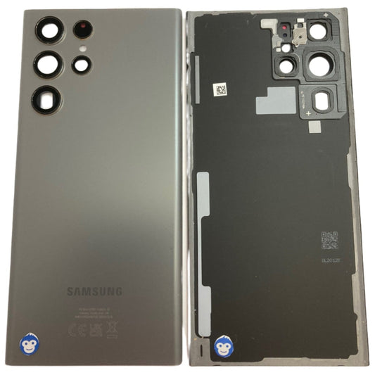 BACK BATTERY REAR COVER PANEL CAMERA LENS SAMSUNG GALAXY S22 ULTRA S908 GRAPHITE - GRADE AB