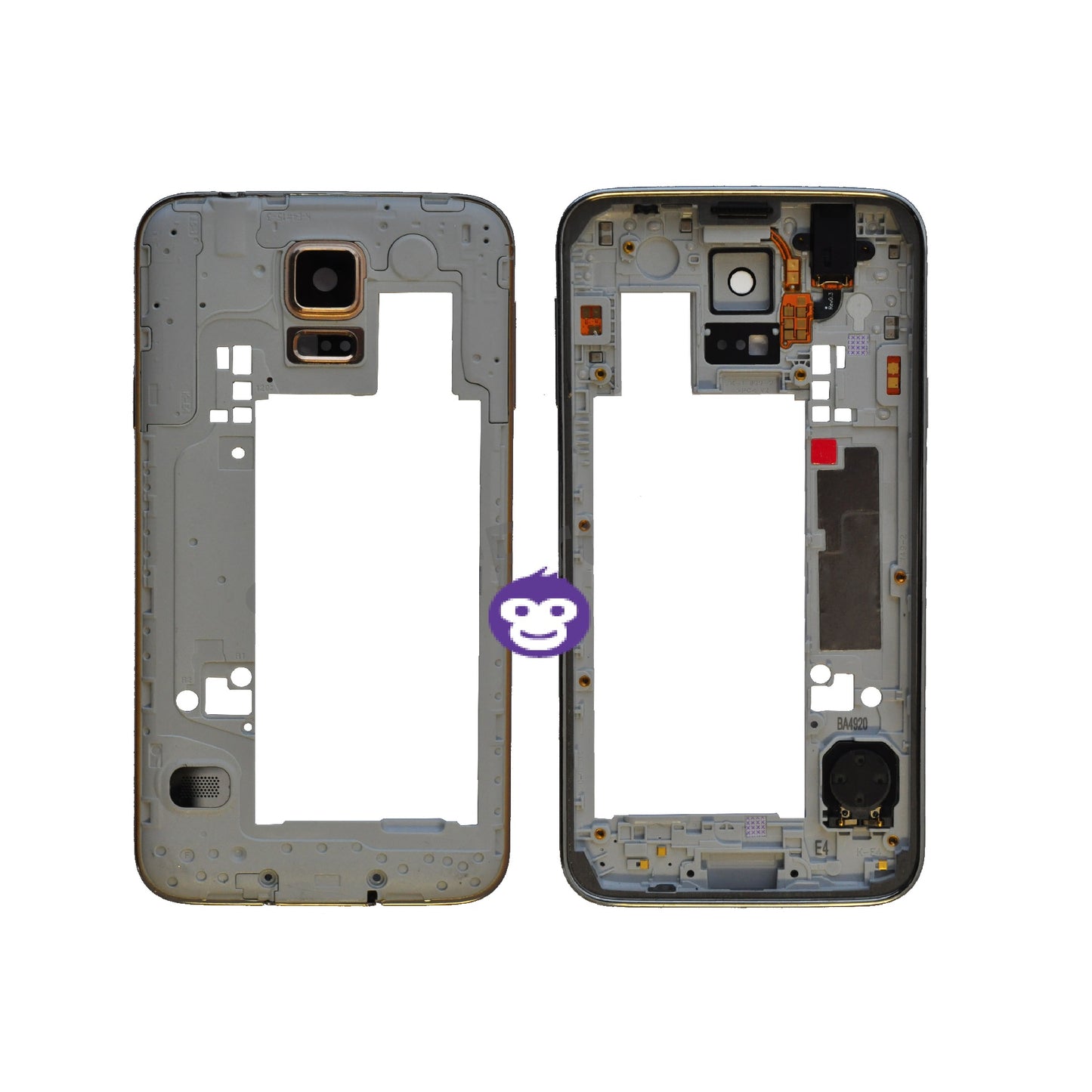 CHASSIS FRAME WITH PARTS AND CAMERA LENS SAMSUNG GALAXY S5 G900F GOLD - GRADE AB