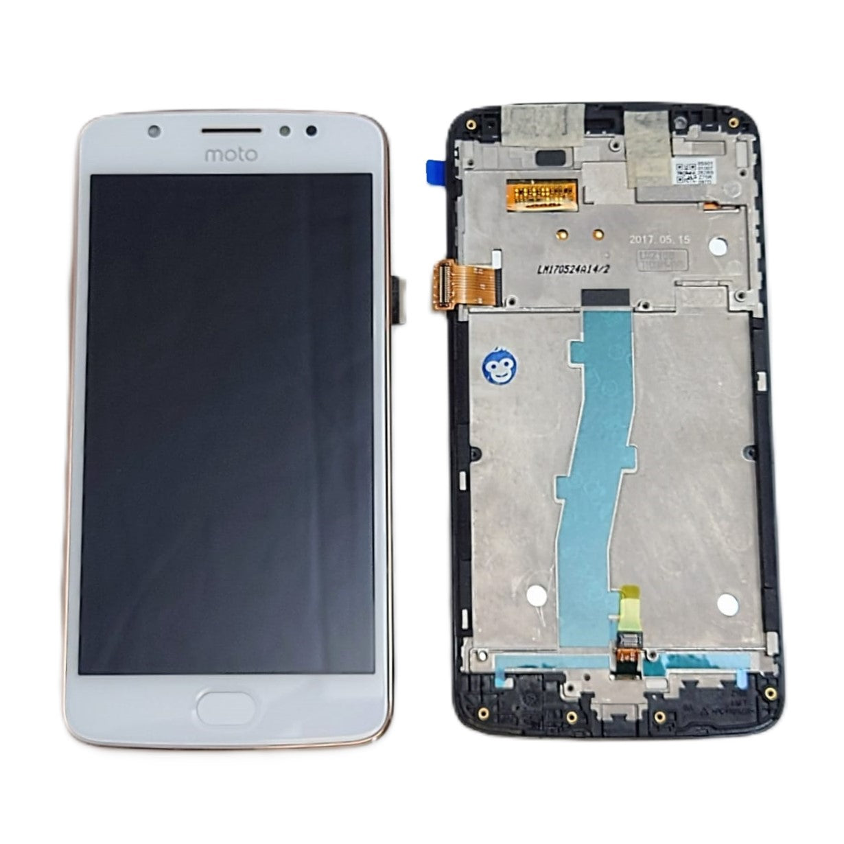 LCD SCREEN DISPLAY WITH FRAME MOTOROLA E4 GOLD XT1766 - NEW