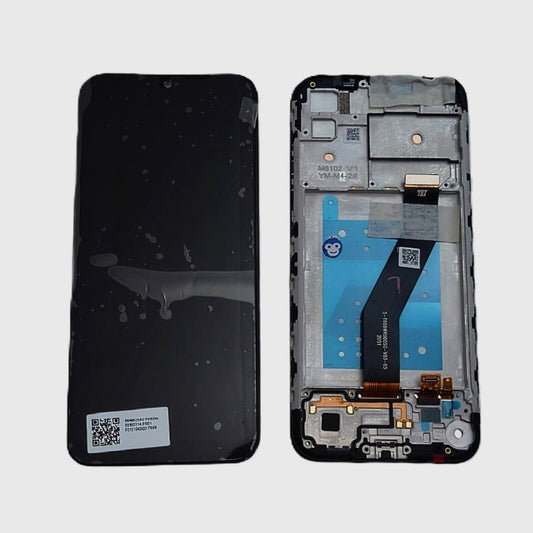 LCD SCREEN DISPLAY WITH FRAME MOTOROLA E6S BLACK / BLUE XT2053 - NEW