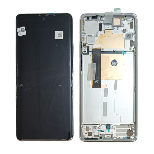 LCD SCREEN DISPLAY WITH FRAME MOTOROLA EDGE 30 FUSION WHITE - NEW