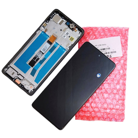 LCD SCREEN DISPLAY WITH FRAME MOTOROLA G75 5G XT2437 GREY - NEW