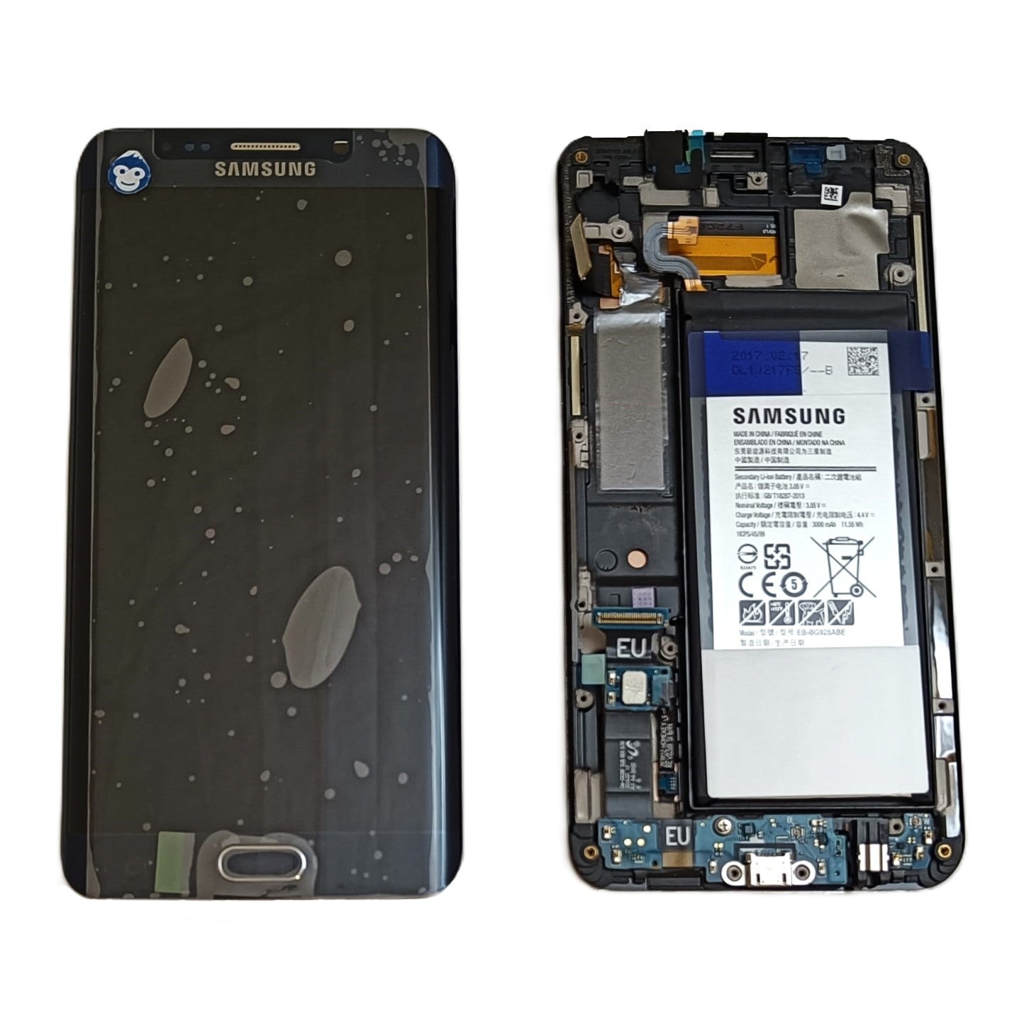 LCD DISPLAY SCREEN SAMSUNG GALAXY G928F S6 EDGE PLUS BLACK (DARK BLUE) - NEW