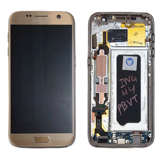 LCD DISPLAY SCREEN IN FRAME SAMSUNG GALAXY G930F S7 GOLD - GRADE BC