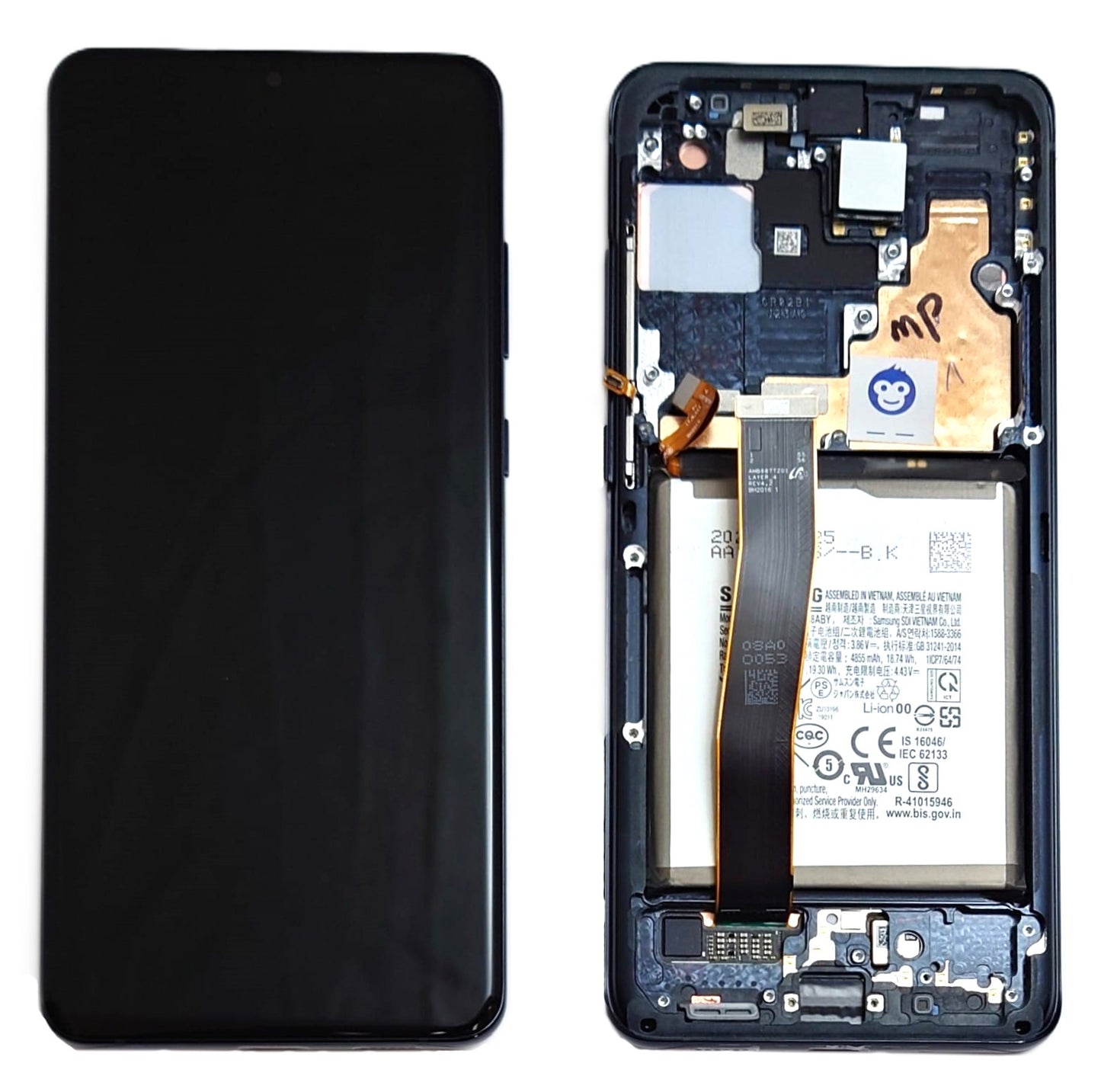 LCD Screen Display Samsung Galaxy S20 Ultra G988 Black - GRADE AB