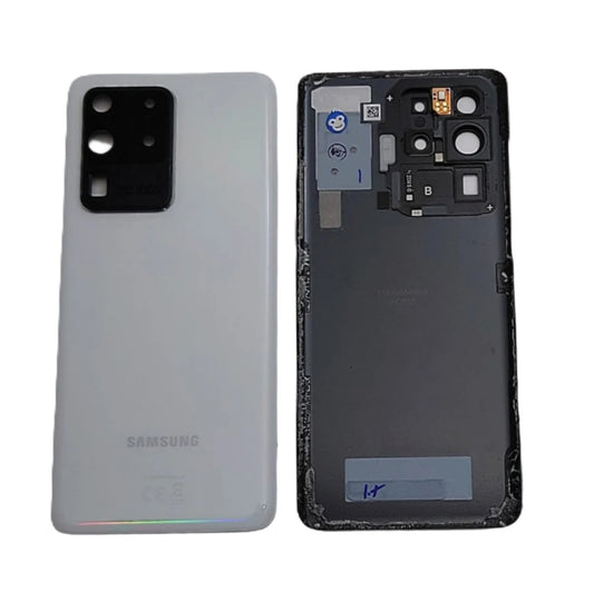 BACK BATTERY REAR COVER PANEL CAMERA LENS SAMSUNG GALAXY S20 ULTRA G988 WHITE  - GRADE AB