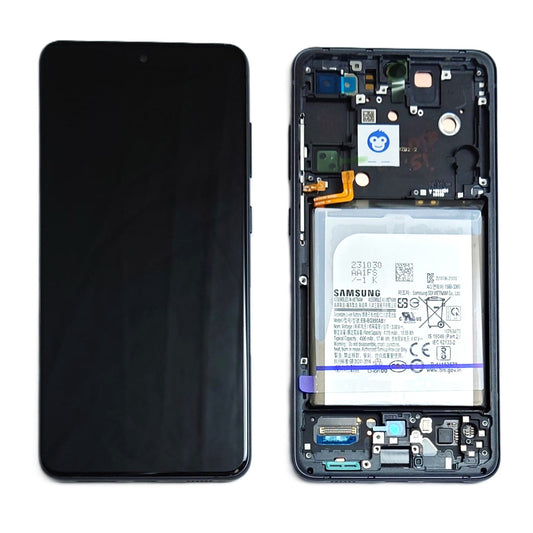 USED LCD SCREEEN DISPLAY SAMSUNG GALAXY S21 FE 5G G990 GREY (Black) - GRADE AB