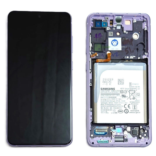 USED LCD SCREEEN DISPLAY SAMSUNG GALAXY S21 FE 5G G990 LAVENDER - GRADE AB