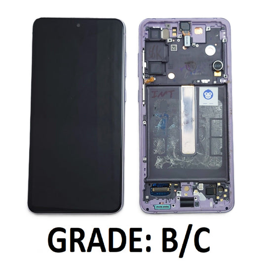 USED LCD SCREEEN DISPLAY SAMSUNG GALAXY S21 FE 5G G990 LAVENDER - GRADE BC