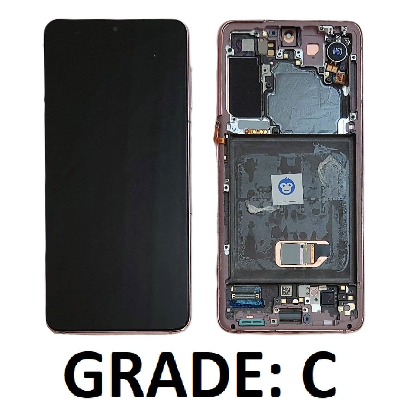 USED LCD SCREEEN DISPLAY SAMSUNG GALAXY S21 5G G991 PINK - GRADE C