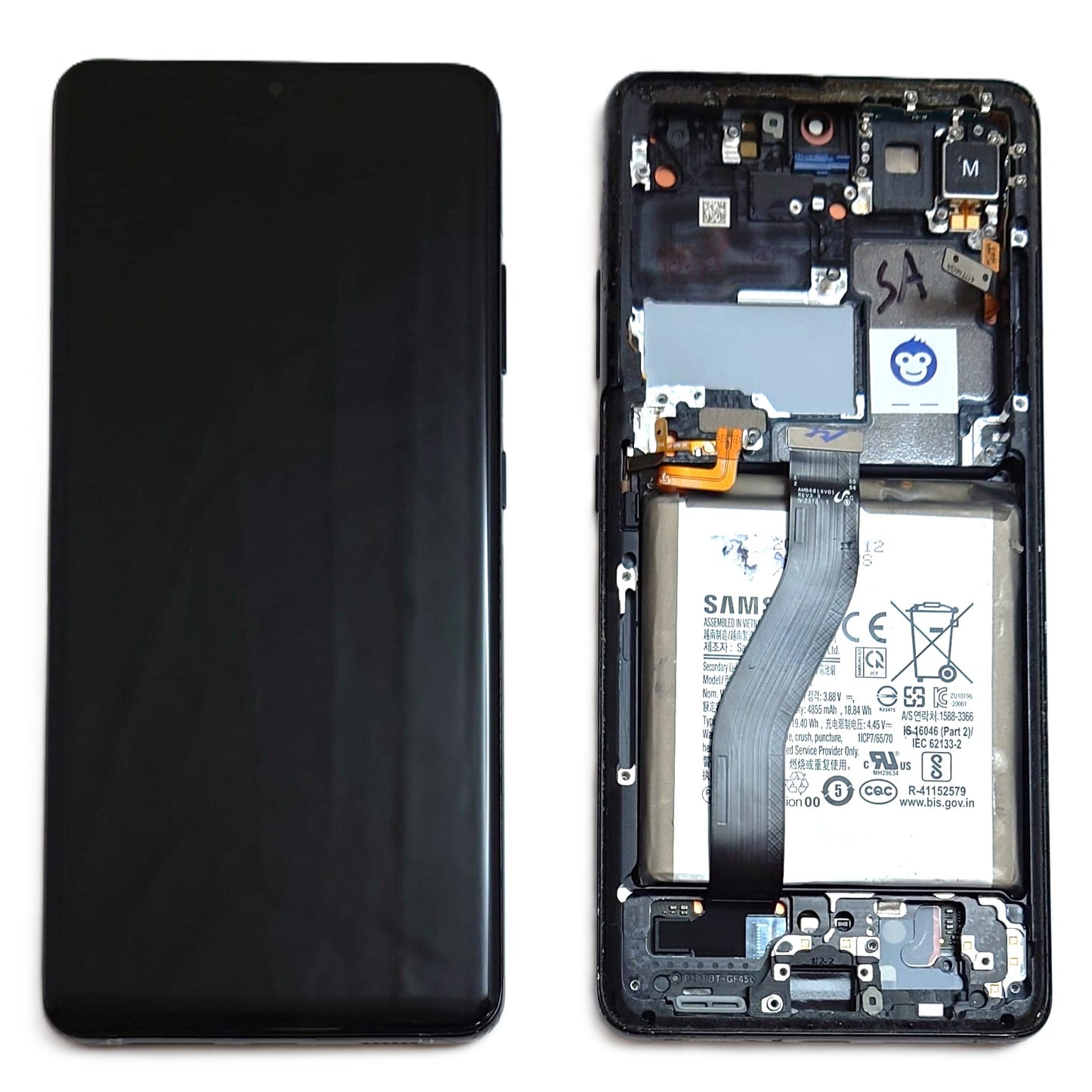 USED LCD SCREEEN DISPLAY SAMSUNG GALAXY S21 ULTRA 5G G998  BLACK - GRADE AB