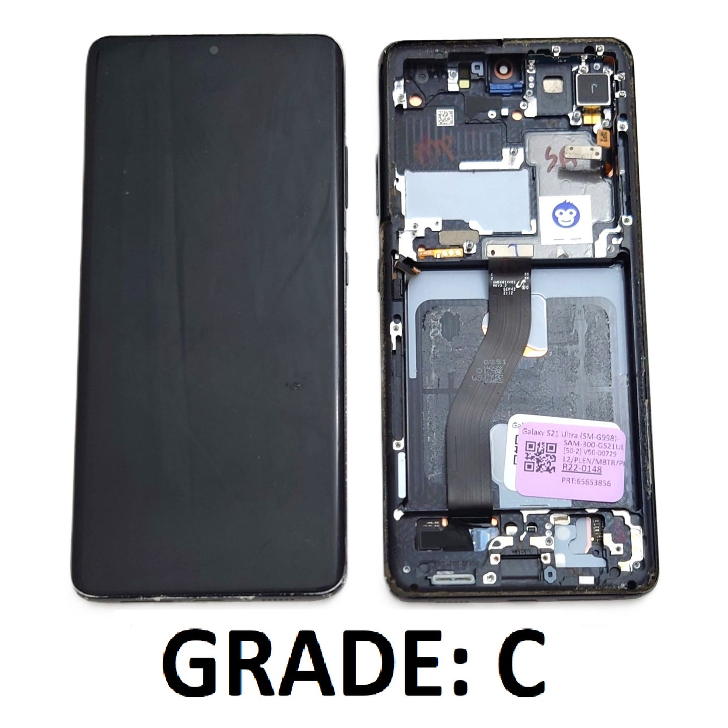 USED LCD SCREEEN DISPLAY SAMSUNG GALAXY S21 ULTRA 5G G998 BLACK - GRADE C
