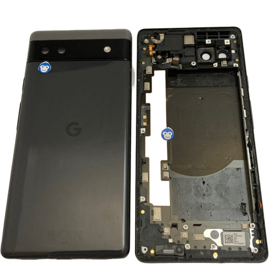 BACK HOUSING CHASSIS CAMERA LENS GOOGLE PIXEL 6A CHARCOAL (BLACK) - GRADE AB