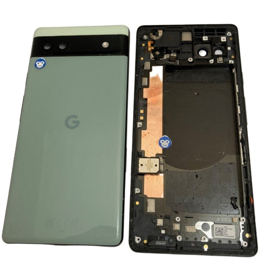 BACK HOUSING CHASSIS CAMERA LENS GOOGLE PIXEL 6A SAGE (GREEN) - GRADE AB