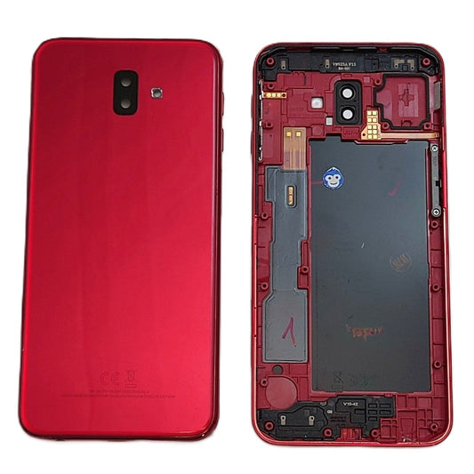 BACK BATTERY REAR COVER CAMERA LENS SAMSUNG GALAXY j6 PUS J610 RED - GRADE AB
