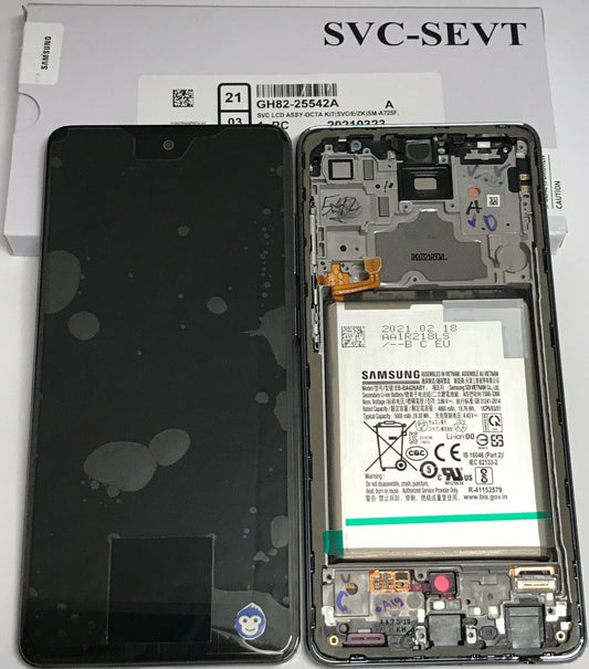 LCD Screen Display Samsung Galaxy A72 4G A725 BLACK WITH BATTERY - NEW
