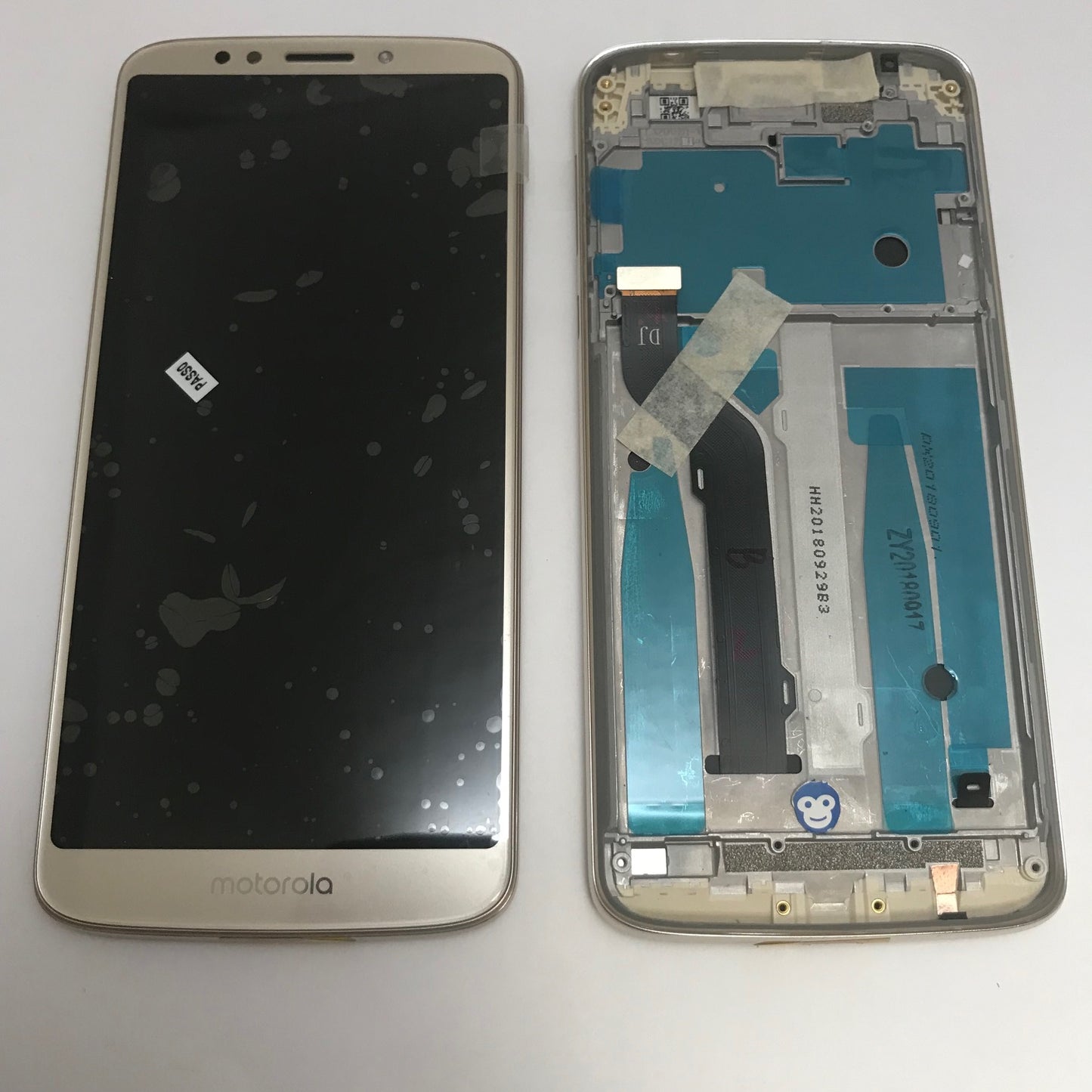 LCD SCREEN DISPLAY WITH FRAME MOTOROLA E5 PLUS GOLD - NEW