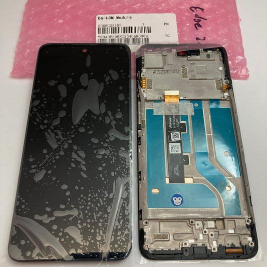 LCD SCREEN DISPLAY WITH FRAME MOTOROLA EDGE 20 LITE BLACK - NEW