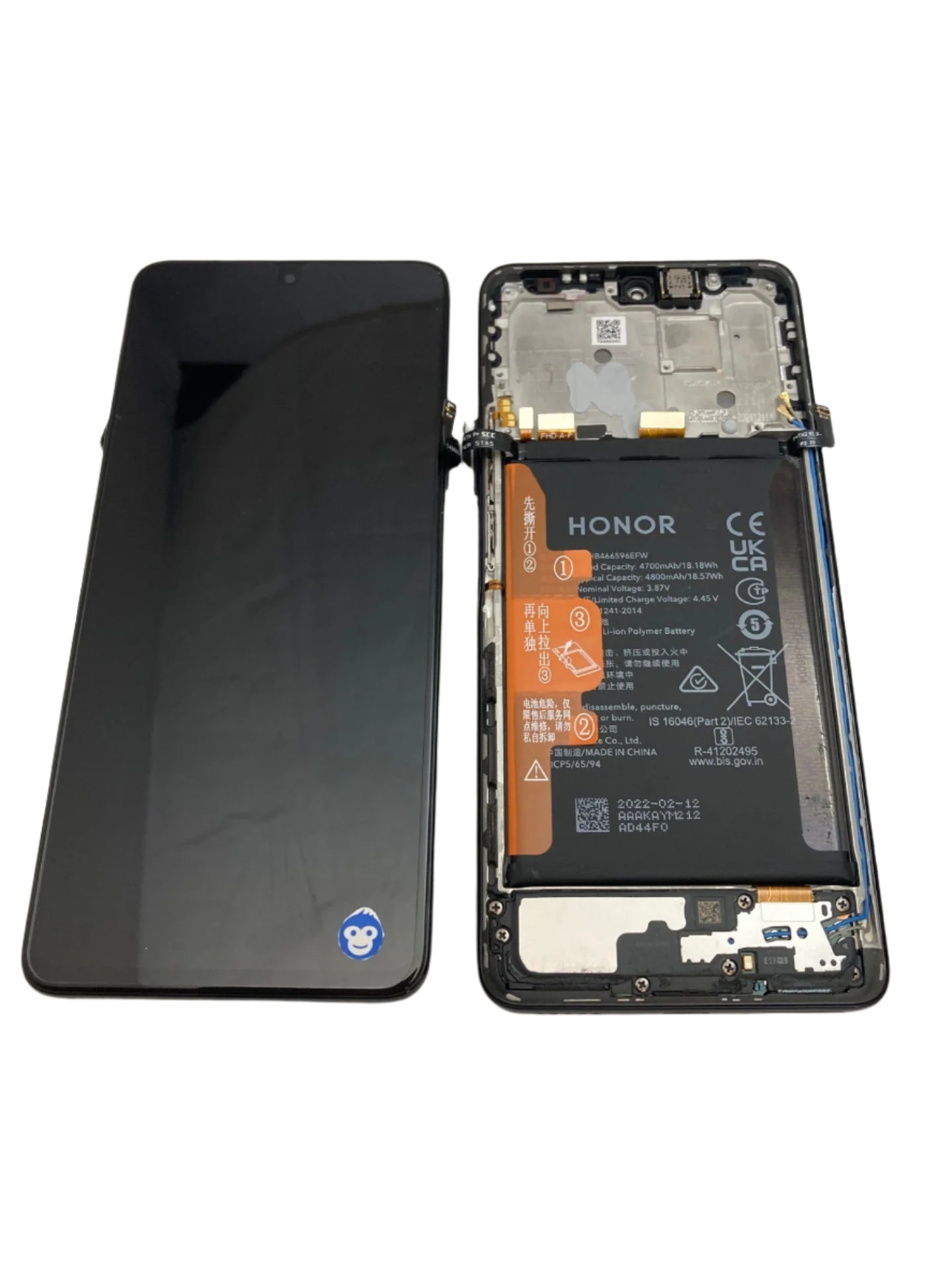 LCD HONOR MAGIC4 LITE BLACK IN FRAME - GRADE AB