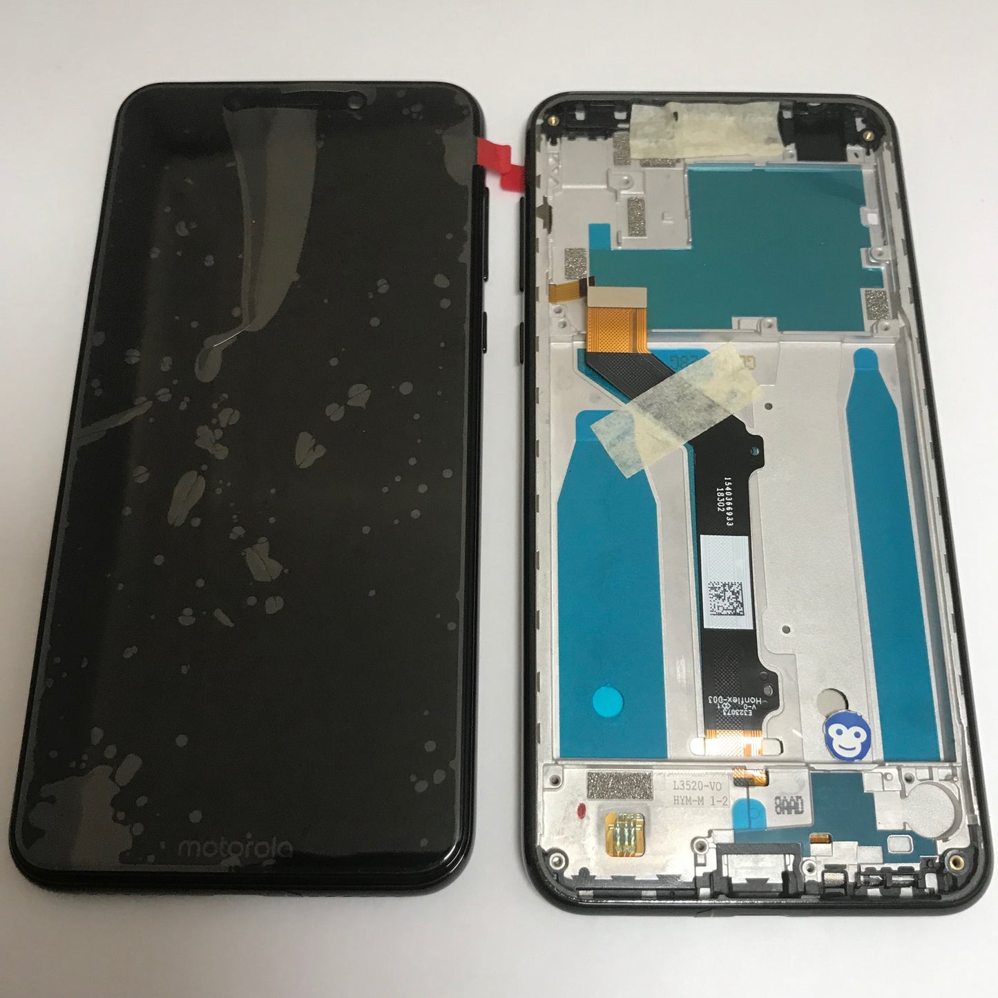 LCD SCREEN DISPLAY WITH FRAME MOTOROLA ONE (P30 PLAY) BLACK - NEW