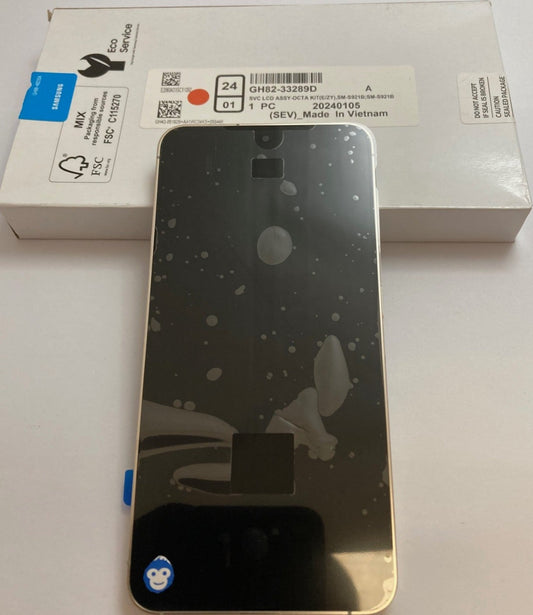 LCD SCREEN DISPLAY Samsung Galaxy S24 S921 Amber Yellow with battery - NEW